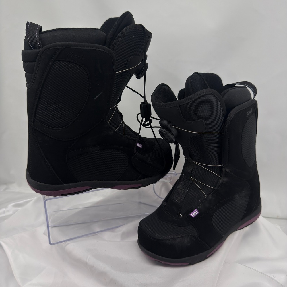 Head Coral Snowboard Boots Womens 8.5 Black Synthetic BOA Lacing Medium Flex